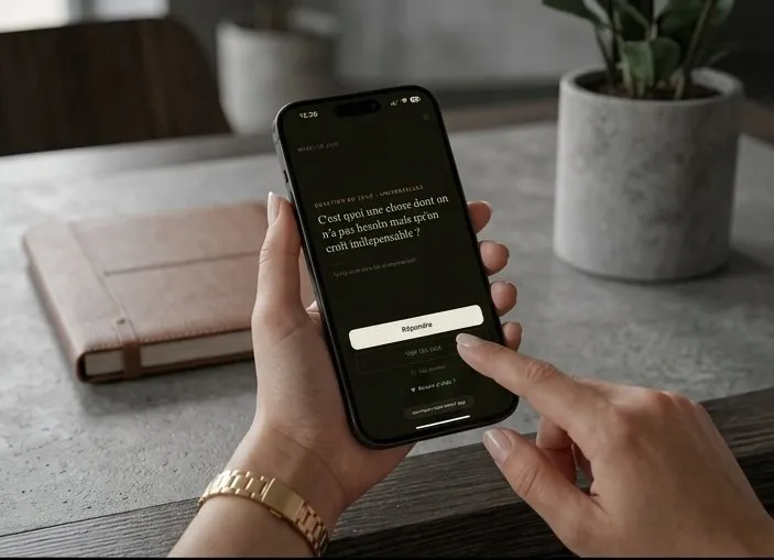L'application Murmure ouverte sur un téléphone