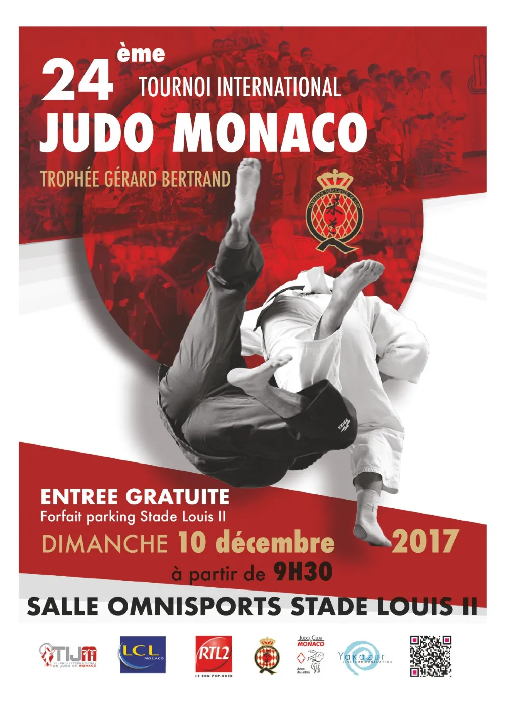 Affiche à plat du 24e Tournoi International de Judo de Monaco